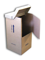 Caja ropero de carton grande abierta